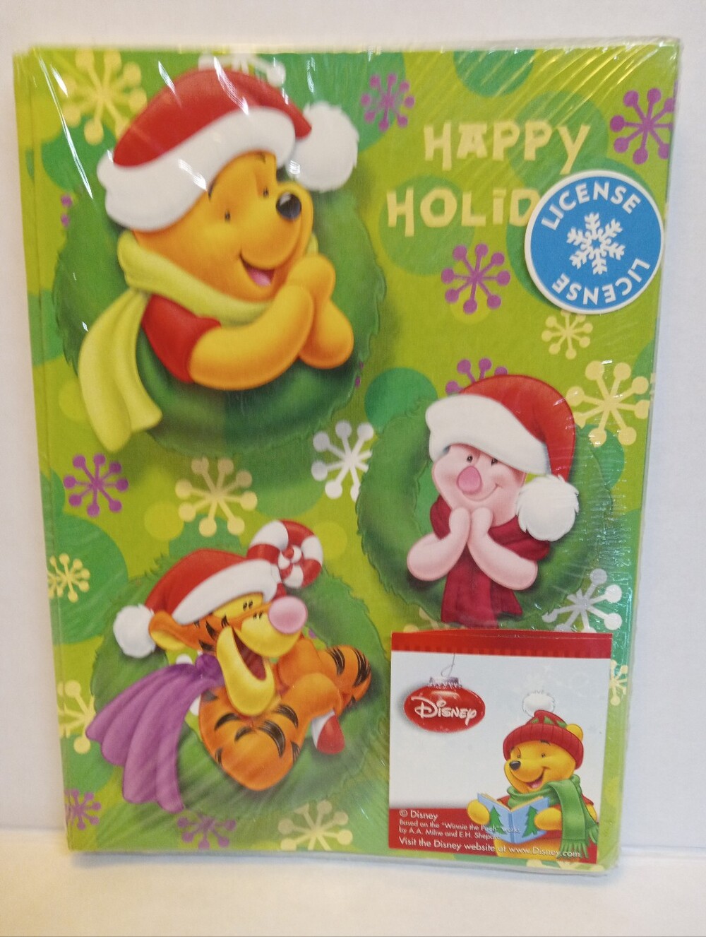 Vintage 6 Christmas Cards Winnie The Pooh, Tiger And Eeyore New Christmas Cards